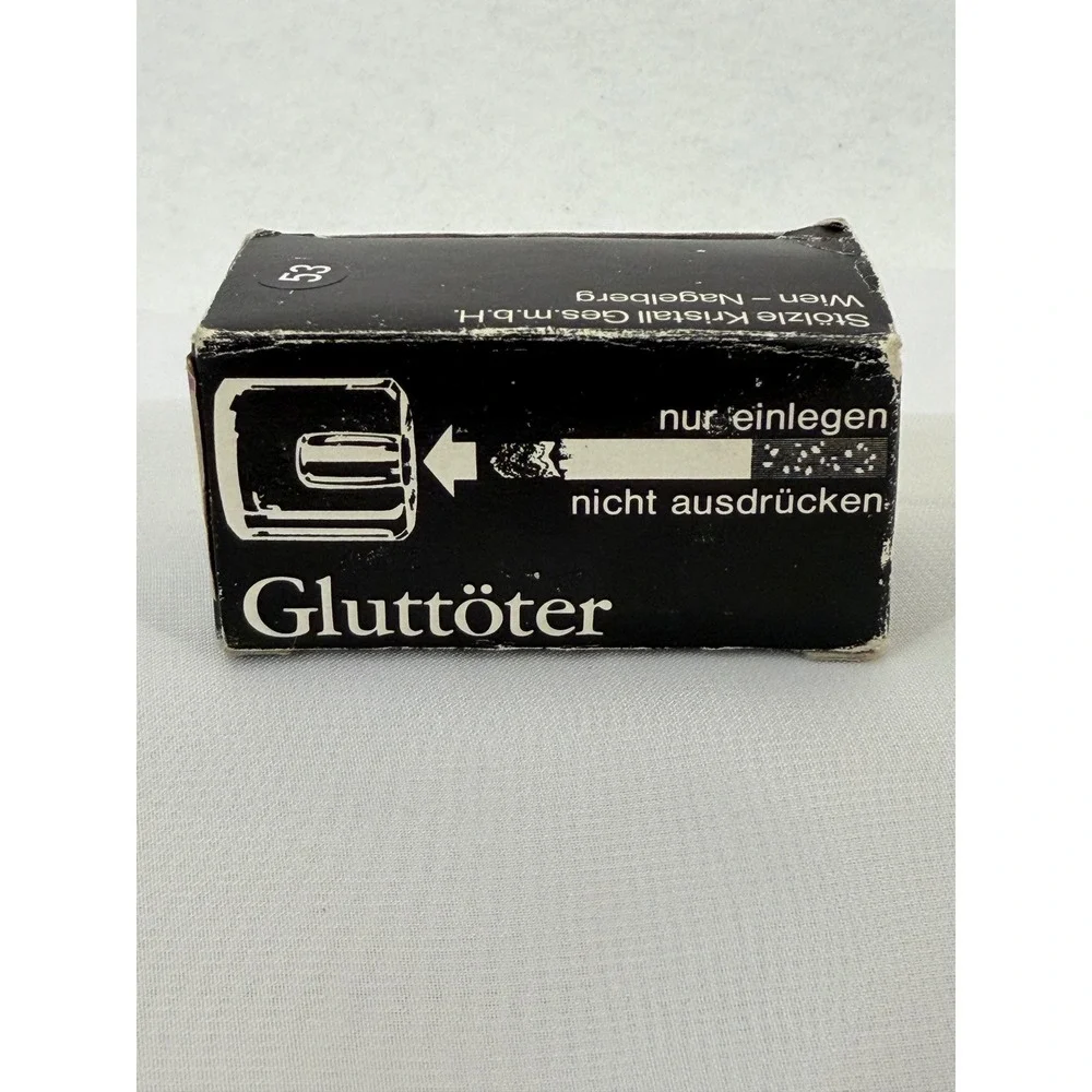 Vintage Stolzle Kristall Gluttoter Crystal Cigarette Snuffer Set of 2 Austria